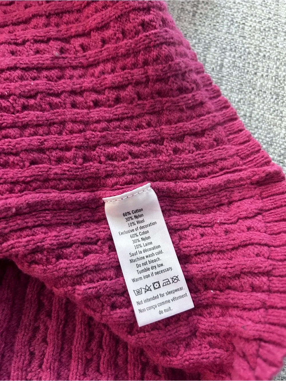 Janie and Jack Fuchsia Cable Knit Dress Bow & Embroidered Flowers. Size 5